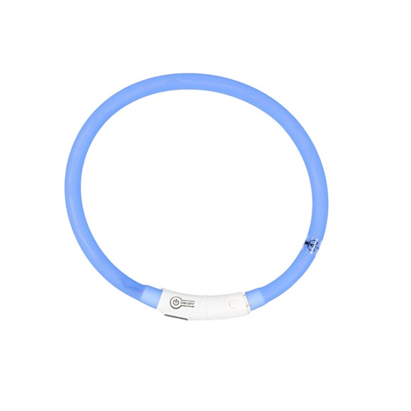 Duvo USB LED svetleća ogrlica za pse 45cm plava